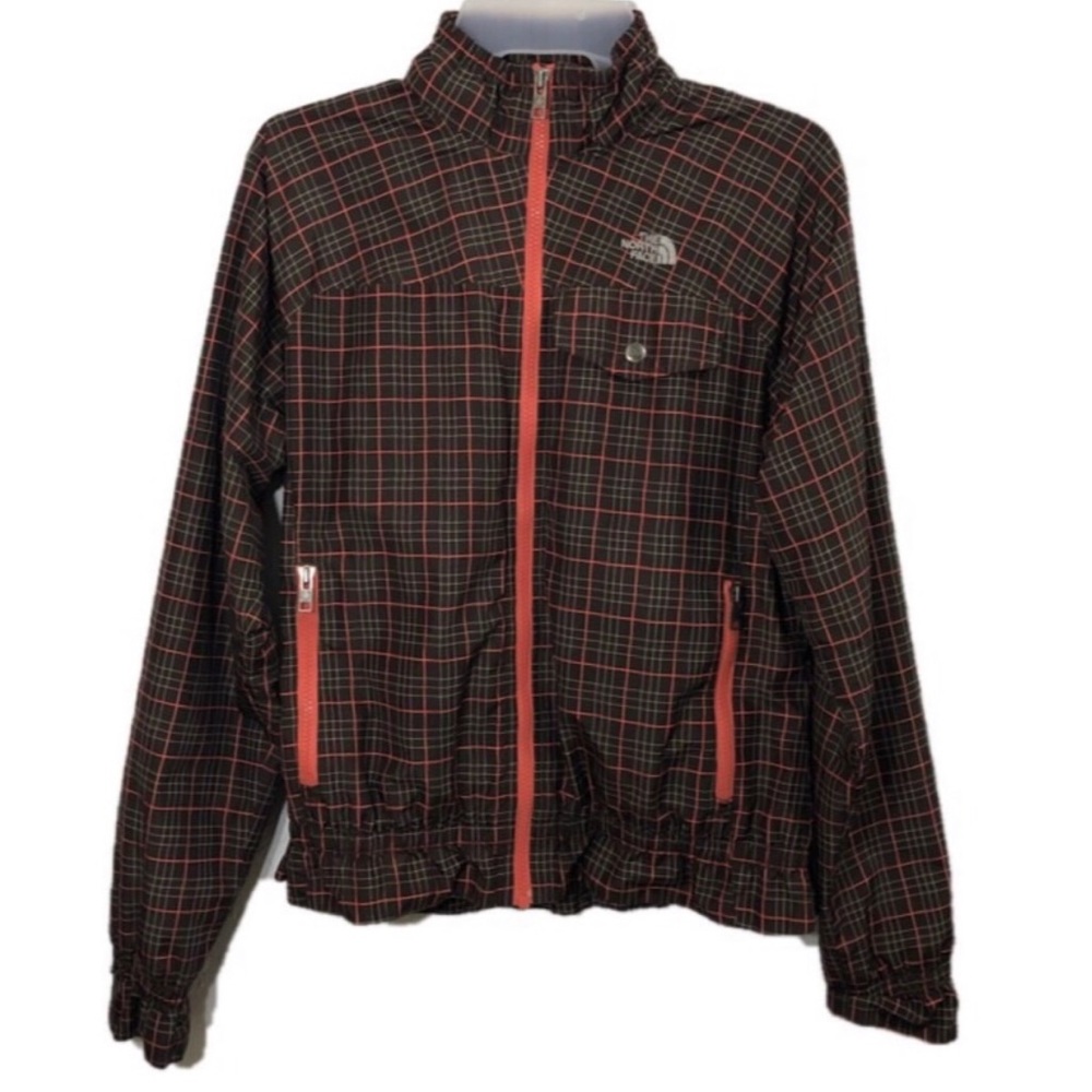 The North Face plaid style windbreaker